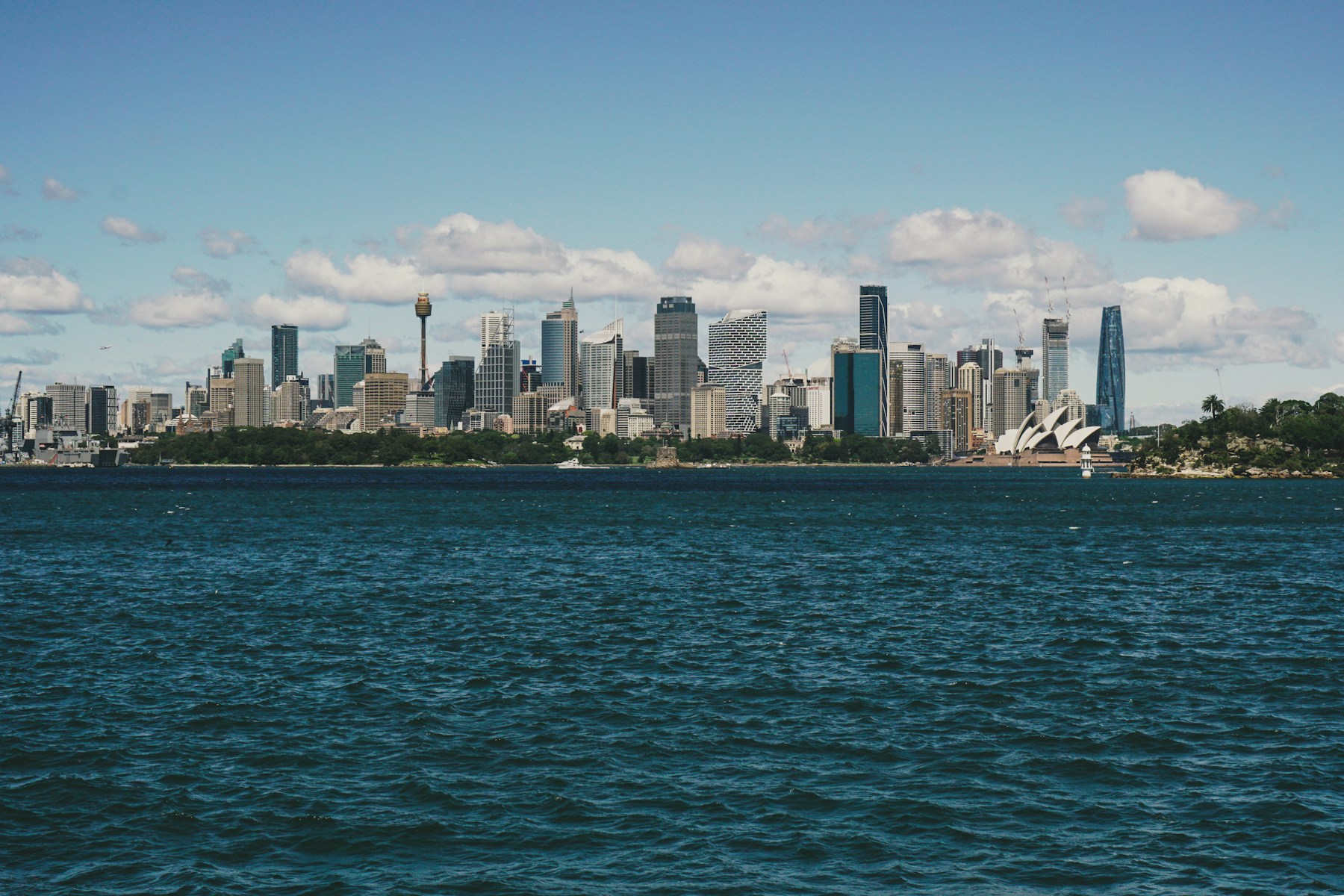 Sydney city skyline across the harbour